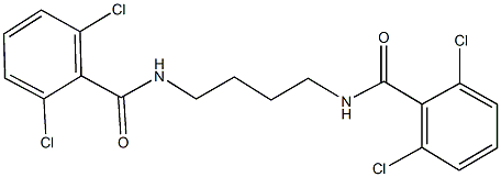 2,6-dichloro-N-{4-[(2,6-dichlorobenzoyl)amino]butyl}benzamide 结构式