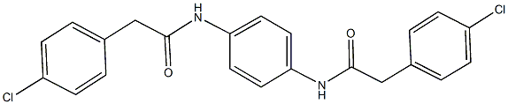 2-(4-chlorophenyl)-N-(4-{[(4-chlorophenyl)acetyl]amino}phenyl)acetamide 结构式