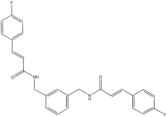 3-(4-fluorophenyl)-N-[3-({[3-(4-fluorophenyl)acryloyl]amino}methyl)benzyl]acrylamide 结构式