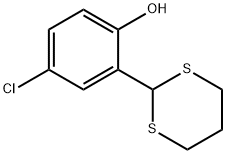 4-chloro-2-(1,3-dithian-2-yl)phenol 结构式