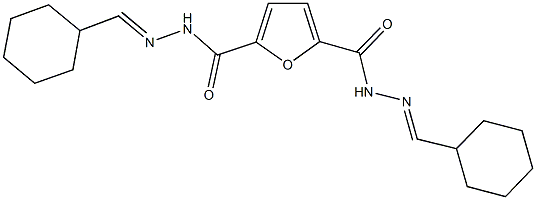 N'~2~,N'~5~-bis(cyclohexylmethylene)-2,5-furandicarbohydrazide 结构式