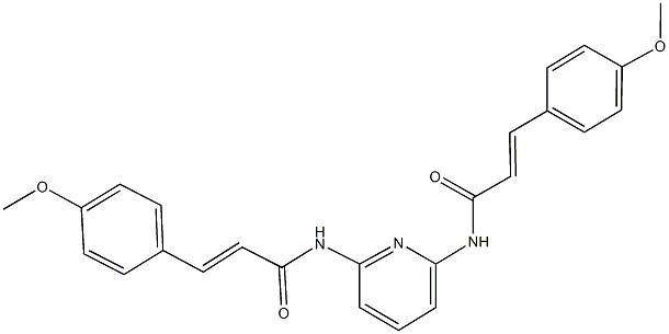 3-(4-methoxyphenyl)-N-(6-{[3-(4-methoxyphenyl)acryloyl]amino}-2-pyridinyl)acrylamide 结构式