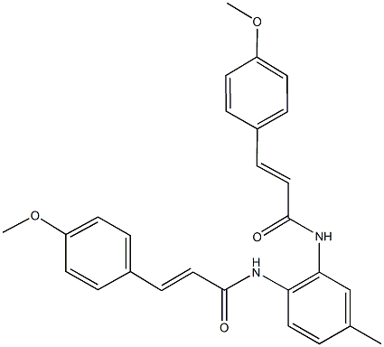 3-(4-methoxyphenyl)-N-(2-{[3-(4-methoxyphenyl)acryloyl]amino}-4-methylphenyl)acrylamide 结构式