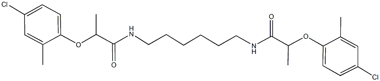 2-(4-chloro-2-methylphenoxy)-N-(6-{[2-(4-chloro-2-methylphenoxy)propanoyl]amino}hexyl)propanamide 结构式
