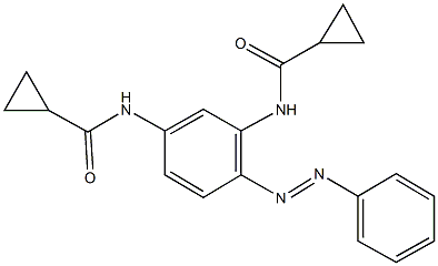 N-[5-[(cyclopropylcarbonyl)amino]-2-(phenyldiazenyl)phenyl]cyclopropanecarboxamide 结构式