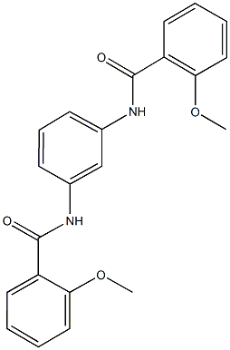 2-methoxy-N-{3-[(2-methoxybenzoyl)amino]phenyl}benzamide 结构式