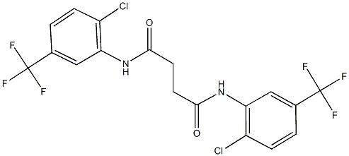 N~1~,N~4~-bis[2-chloro-5-(trifluoromethyl)phenyl]succinamide 结构式