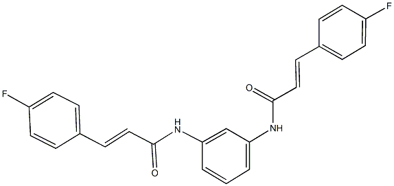 3-(4-fluorophenyl)-N-(3-{[3-(4-fluorophenyl)acryloyl]amino}phenyl)acrylamide 结构式