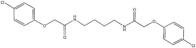 2-(4-chlorophenoxy)-N-(4-{[(4-chlorophenoxy)acetyl]amino}butyl)acetamide 结构式