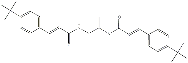 3-(4-tert-butylphenyl)-N-(2-{[3-(4-tert-butylphenyl)acryloyl]amino}-1-methylethyl)acrylamide 结构式