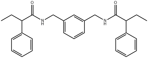 2-phenyl-N-(3-{[(2-phenylbutanoyl)amino]methyl}benzyl)butanamide 结构式