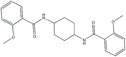 2-methoxy-N-{4-[(2-methoxybenzoyl)amino]cyclohexyl}benzamide 结构式