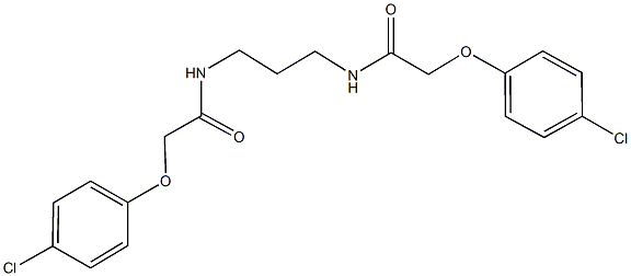 2-(4-chlorophenoxy)-N-(3-{[(4-chlorophenoxy)acetyl]amino}propyl)acetamide 结构式