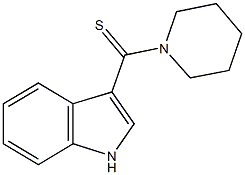 3-(1-piperidinylcarbothioyl)-1H-indole 结构式