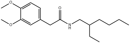 2-(3,4-dimethoxyphenyl)-N-(2-ethylhexyl)acetamide 结构式