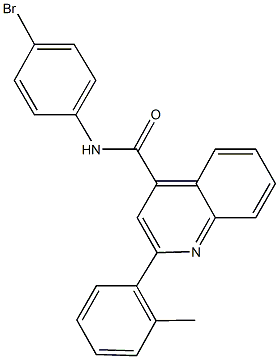 N-(4-bromophenyl)-2-(2-methylphenyl)-4-quinolinecarboxamide 结构式