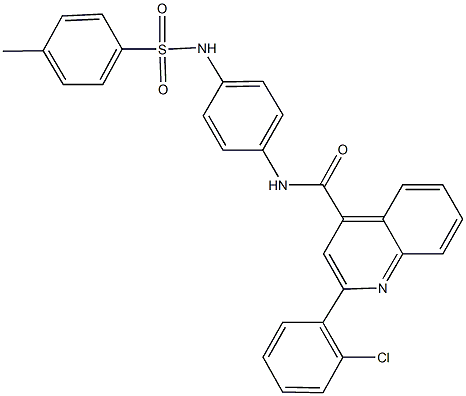 2-(2-chlorophenyl)-N-(4-{[(4-methylphenyl)sulfonyl]amino}phenyl)-4-quinolinecarboxamide 结构式