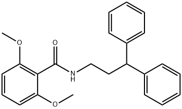 N-(3,3-diphenylpropyl)-2,6-dimethoxybenzamide 结构式