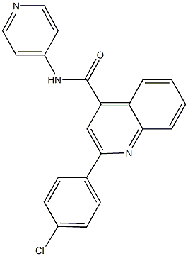 2-(4-chlorophenyl)-N-(4-pyridinyl)-4-quinolinecarboxamide 结构式