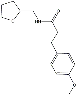 3-(4-methoxyphenyl)-N-(tetrahydro-2-furanylmethyl)propanamide 结构式
