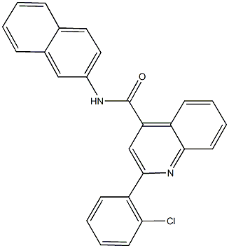 2-(2-chlorophenyl)-N-(2-naphthyl)-4-quinolinecarboxamide 结构式