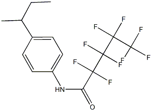 N-(4-sec-butylphenyl)-2,2,3,3,4,4,5,5,5-nonafluoropentanamide 结构式