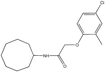 2-(4-chloro-2-methylphenoxy)-N-cyclooctylacetamide 结构式