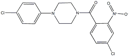 1-{4-chloro-2-nitrobenzoyl}-4-(4-chlorophenyl)piperazine 结构式