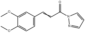 1-[3-(3,4-dimethoxyphenyl)acryloyl]-1H-pyrazole 结构式