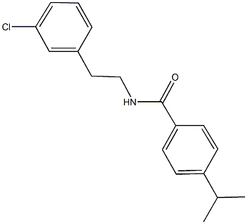 N-[2-(3-chlorophenyl)ethyl]-4-isopropylbenzamide 结构式