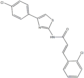 3-(2-chlorophenyl)-N-[4-(4-chlorophenyl)-1,3-thiazol-2-yl]acrylamide 结构式