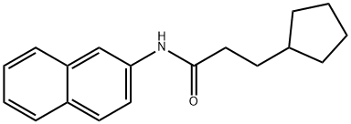 3-cyclopentyl-N-(2-naphthyl)propanamide 结构式