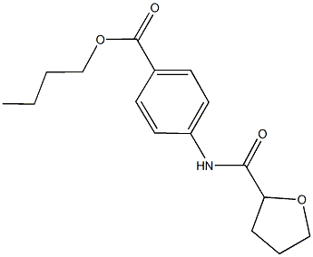 butyl 4-[(tetrahydro-2-furanylcarbonyl)amino]benzoate 结构式