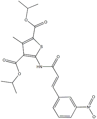 diisopropyl 5-[(3-{3-nitrophenyl}acryloyl)amino]-3-methyl-2,4-thiophenedicarboxylate 结构式