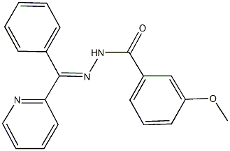 3-methoxy-N'-[phenyl(2-pyridinyl)methylene]benzohydrazide 结构式