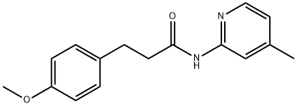 3-(4-methoxyphenyl)-N-(4-methyl-2-pyridinyl)propanamide 结构式