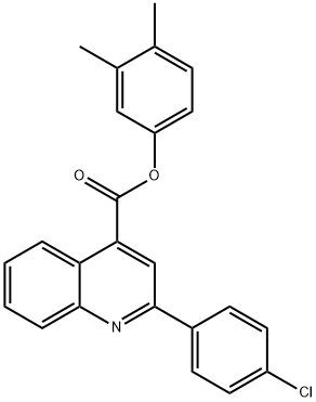 3,4-dimethylphenyl 2-(4-chlorophenyl)-4-quinolinecarboxylate 结构式