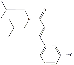 3-(3-chlorophenyl)-N,N-diisobutylacrylamide 结构式