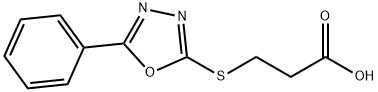 3-[(5-phenyl-1,3,4-oxadiazol-2-yl)sulfanyl]propanoic acid 结构式