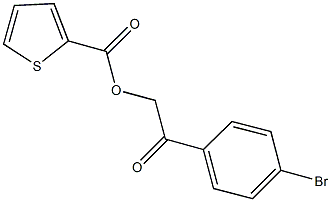 2-(4-bromophenyl)-2-oxoethyl 2-thiophenecarboxylate 结构式