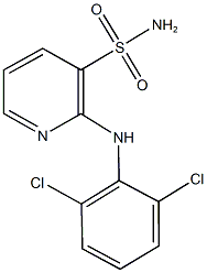 2-(2,6-dichloroanilino)-3-pyridinesulfonamide 结构式