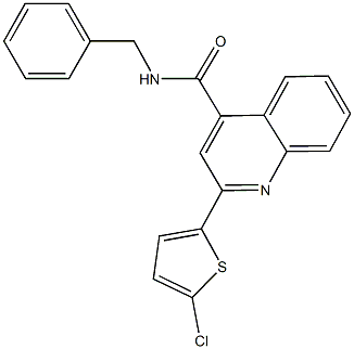 N-benzyl-2-(5-chloro-2-thienyl)-4-quinolinecarboxamide 结构式