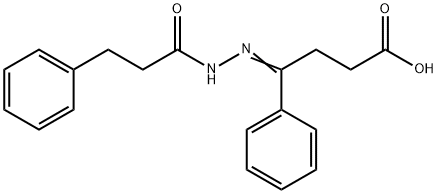 4-phenyl-4-[(3-phenylpropanoyl)hydrazono]butanoic acid 结构式