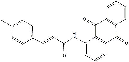 N-(9,10-dioxo-9,10-dihydro-1-anthracenyl)-3-(4-methylphenyl)acrylamide 结构式