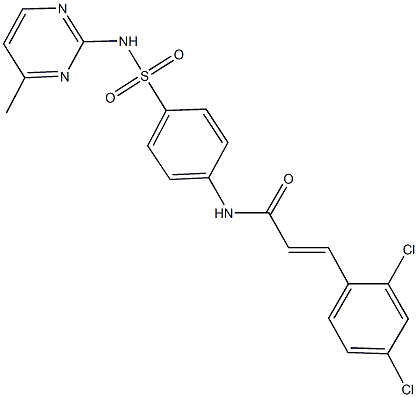 3-(2,4-dichlorophenyl)-N-(4-{[(4-methyl-2-pyrimidinyl)amino]sulfonyl}phenyl)acrylamide 结构式