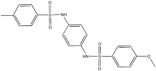 4-methoxy-N-(4-{[(4-methylphenyl)sulfonyl]amino}phenyl)benzenesulfonamide 结构式