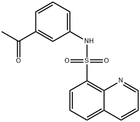 N-(3-acetylphenyl)-8-quinolinesulfonamide 结构式