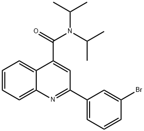 2-(3-bromophenyl)-N,N-diisopropyl-4-quinolinecarboxamide 结构式