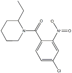 1-{4-chloro-2-nitrobenzoyl}-2-ethylpiperidine 结构式