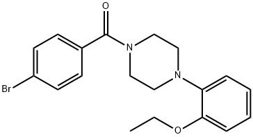 2-[4-(4-bromobenzoyl)-1-piperazinyl]phenyl ethyl ether 结构式